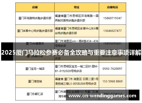 2025厦门马拉松参赛必备全攻略与重要注意事项详解